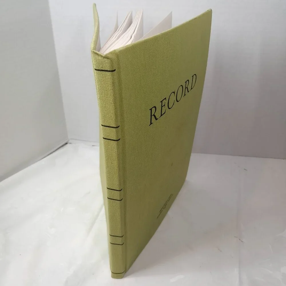 Vintage Federal Supply‎ Service RECORD Log Memorandum Book green notebook lined